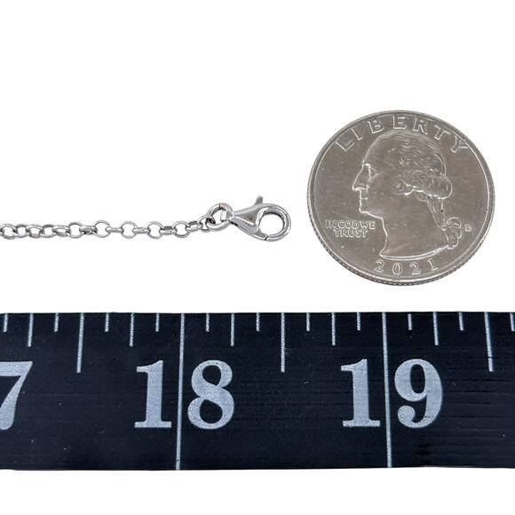 Vintage Italy Sterling Silver 925 | Amore Necklace 16.5"-18.5" - Picture 8 of 9